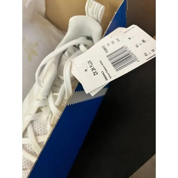 Adidas White Zx 2K Flux FV9972 sneaker Men's Shoes Size 10 New with box