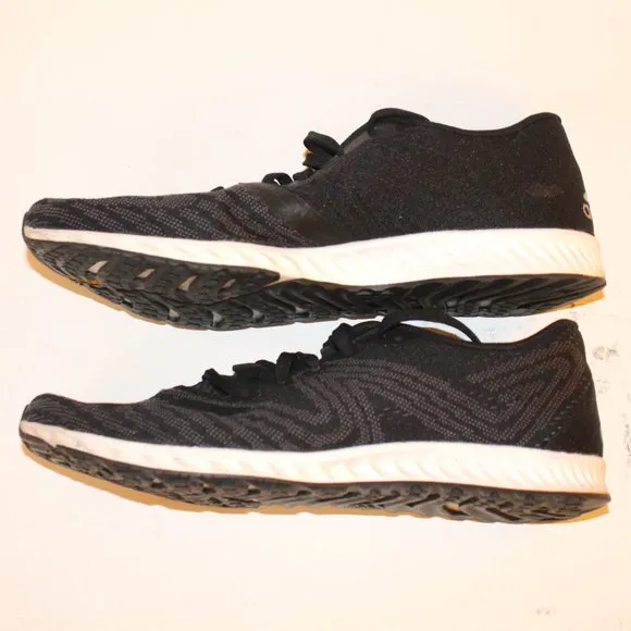 adidas Women's 10 Aerobounce PR Running Athletic Shoe Core Black Metallic Silver