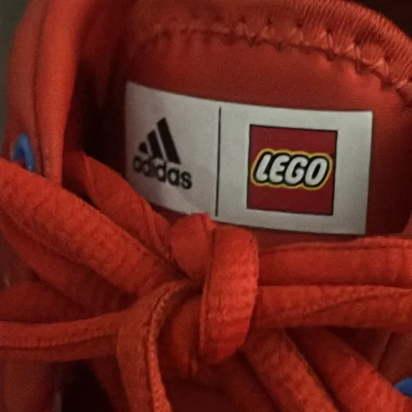 𝅺adidas x Lego Sport youth shoe white red yellow US 3.5