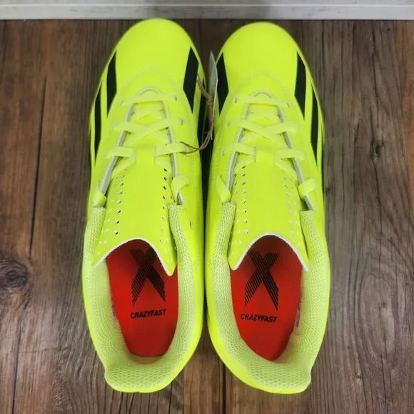Adidas X Crazyfast Club FxG Youth Sz 5.5 Yellow Black Sport Soccer Cleats IF0717