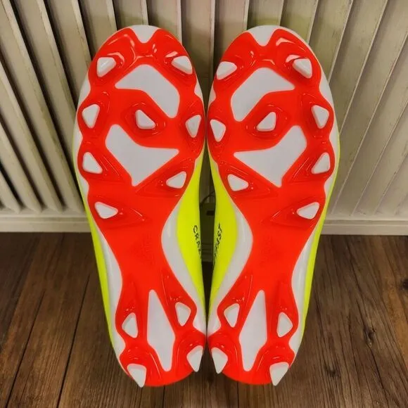 Adidas X Crazyfast Club FxG Youth Sz 5.5 Yellow Black Sport Soccer Cleats IF0717