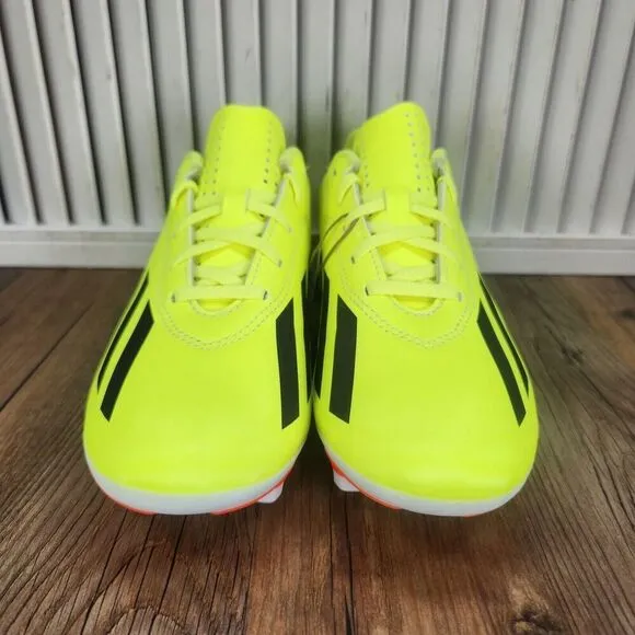 Adidas X Crazyfast Club FxG Youth Sz 5.5 Yellow Black Sport Soccer Cleats IF0717