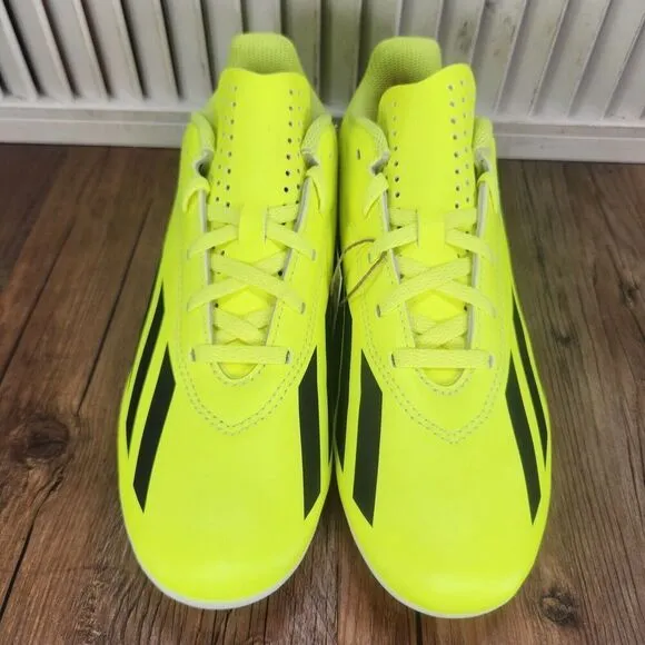 Adidas X Crazyfast Club FxG Youth Sz 5.5 Yellow Black Sport Soccer Cleats IF0717