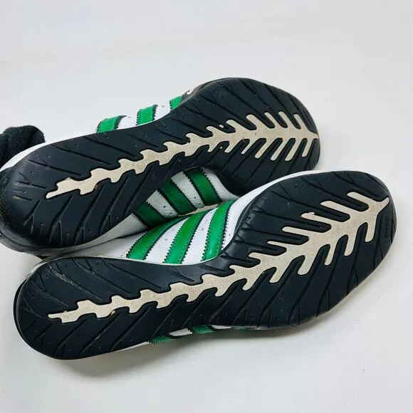 Adidas Y2K Team Adidas Goodyear Sole Sneaker Fat Tongue Shoe White Green - 10