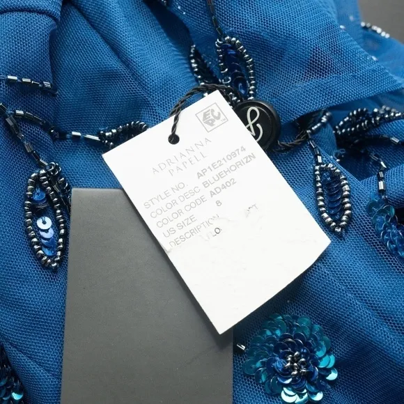 Adrianna Papell. 3D Floral Beaded Sheath Dress.