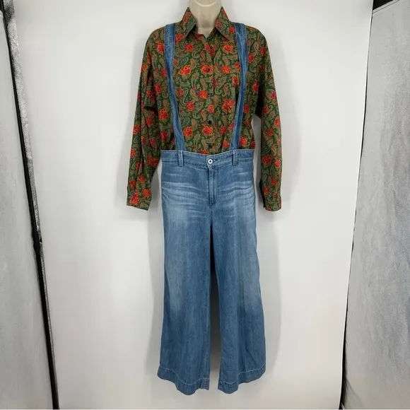 Adriano Goldschmidt AG The James Suspender wide leg crop size 28 jeans pants