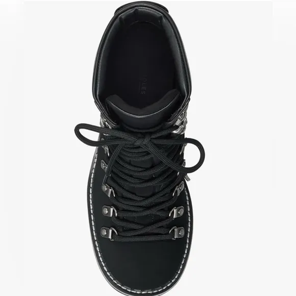 Aerosoles Skylar Black Lace Up Hiking Boots Womens 8