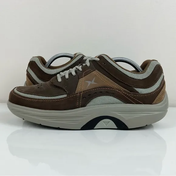 Aetrex Men’s Java Sport Lace Brown Leather Athletic Walking Shoes Size 8.5 M