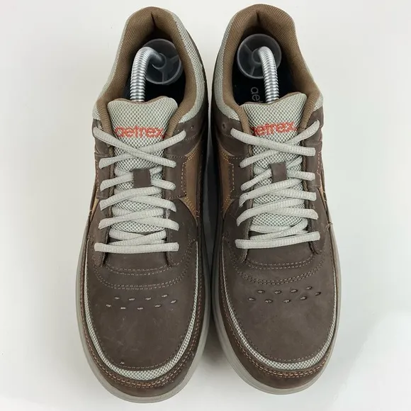 Aetrex Men’s Java Sport Lace Brown Leather Athletic Walking Shoes Size 8.5 M