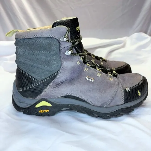 Ahnu Montara Mid Hiking Boots Women's Sz 7.5 Gray eVent Waterproof Leather Shoes