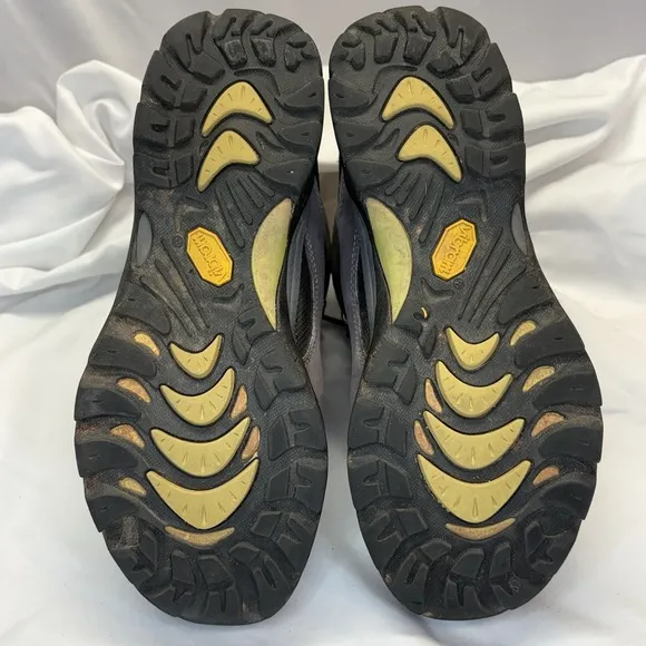 Ahnu Montara Mid Hiking Boots Women's Sz 7.5 Gray eVent Waterproof Leather Shoes