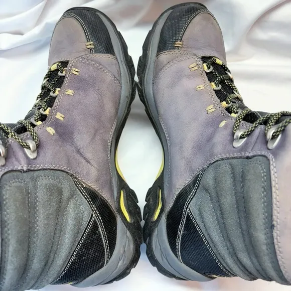Ahnu Montara Mid Hiking Boots Women's Sz 7.5 Gray eVent Waterproof Leather Shoes