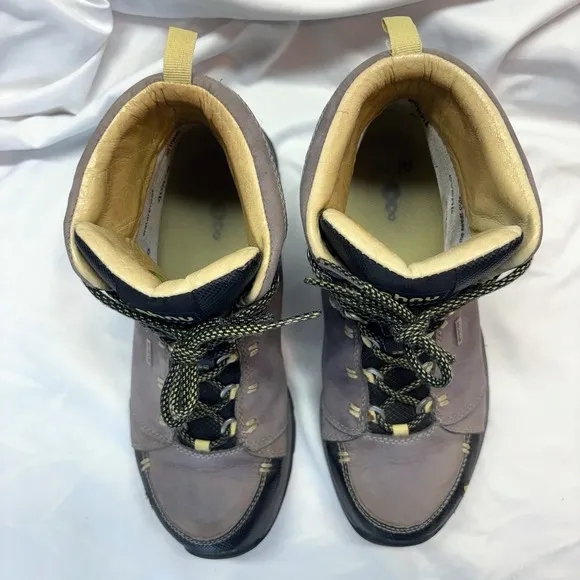 Ahnu Montara Mid Hiking Boots Women's Sz 7.5 Gray eVent Waterproof Leather Shoes