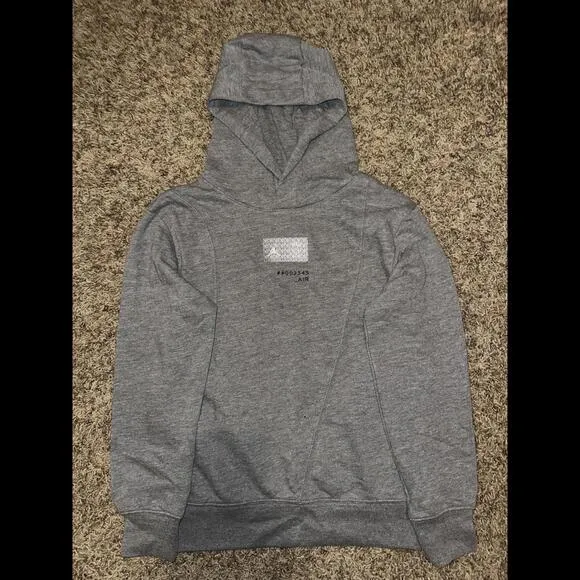 Air Jordan Big Kids (Boy’s) Paris Saint Germain Front Logo Fleece Grey PO Hoodie