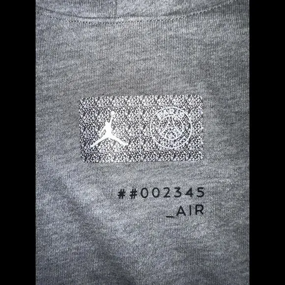 Air Jordan Big Kids (Boy’s) Paris Saint Germain Front Logo Fleece Grey PO Hoodie