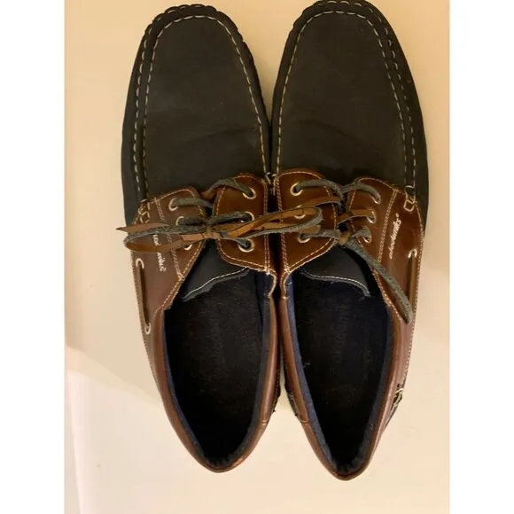 Akademiks Men’s‎ Sz 10 Comfort Lace Up Casual Boat Shoe Loafers Blue Brown