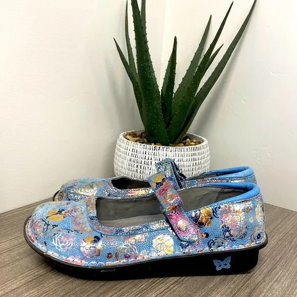 Alegria Belle Leather Mary Jane Shoes size 38