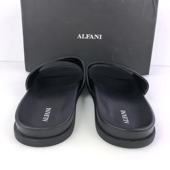 Alfani Atlas Black Slip On Slide Shoes