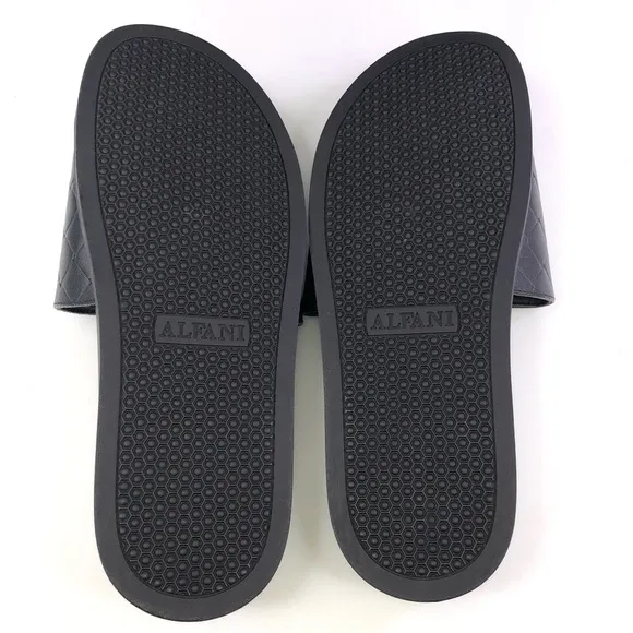 Alfani Atlas Black Slip On Slide Shoes