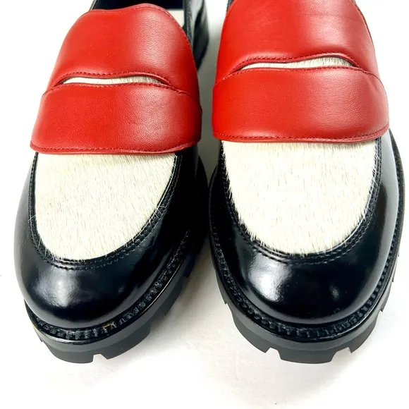 Alice   Olivia Red Taman Loafers