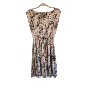 Alice   Olivia Scoop silk lace underlay dress size xs animal print
