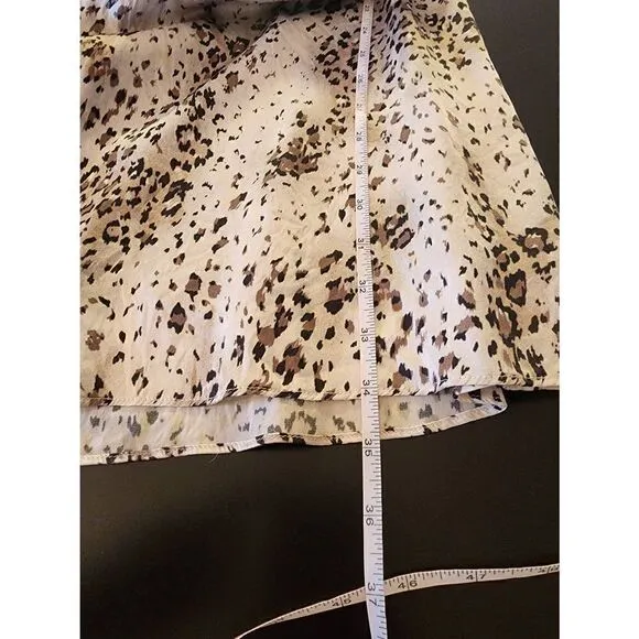 Alice   Olivia Scoop silk lace underlay dress size xs animal print
