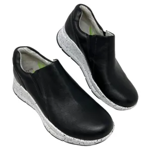 Align Luna Orthotic Leather Slip On Shoes Size 8 Black Slip Resistant Nursing