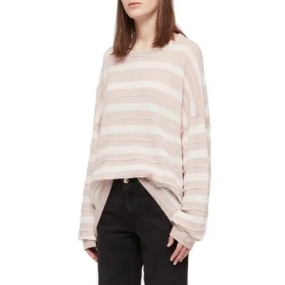 All Saints Cassia Striped Boat Neck Sweater