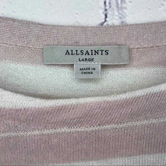 All Saints Cassia Striped Boat Neck Sweater