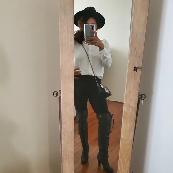 All Saints Over The Knee Size 37 Leather Suede Boots