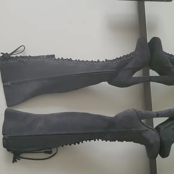 All Saints Over The Knee Size 37 Leather Suede Boots