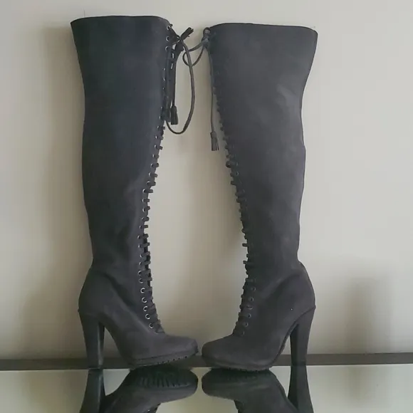 All Saints Over The Knee Size 37 Leather Suede Boots