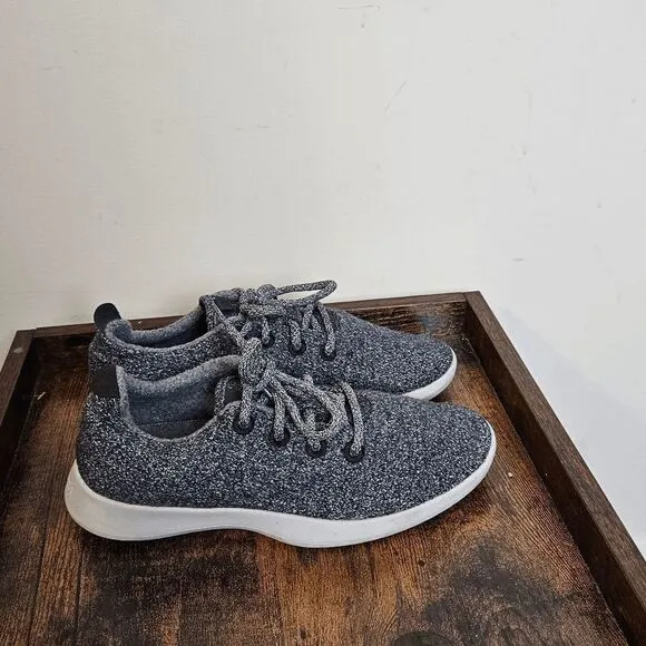 Allbirds Tree Runners Heathered Grey Comfort Walking Shoes Mens Gray Size 9