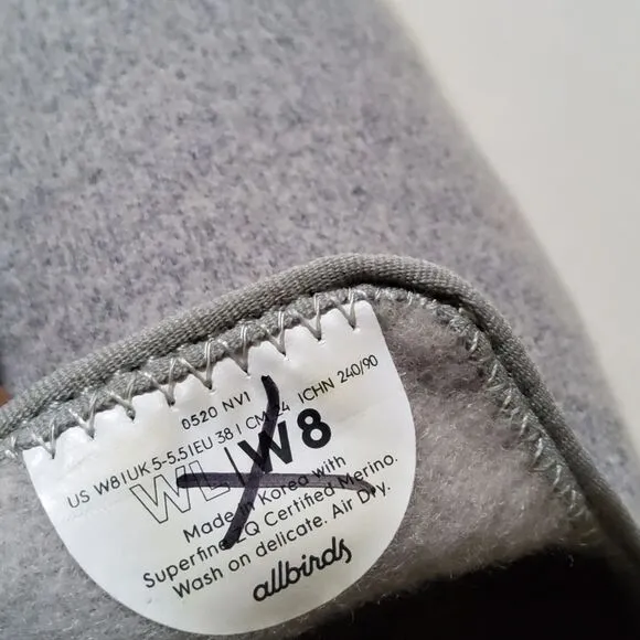 Allbirds WL Wool Lounger Merino Slip On Shoes Women’s Size 8 Grey