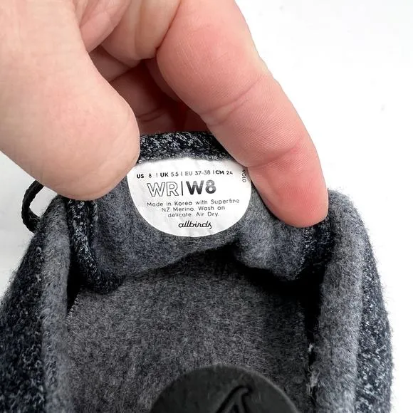 Allbirds Women's Charcoal Grey Wool Runners Comfort Shoes