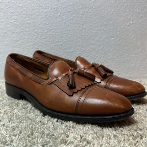 Allen Edmonds Dalton 87703 Brown Tasseled Slip On Loafer Shoes Size 9.5 A