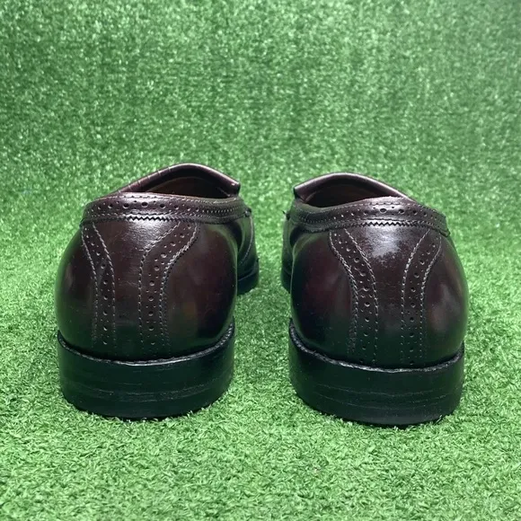 ALLEN EDMONDS Leather Bridgeton Loafer Tassel Kiltie Slip-on Burgundy 11 Shoes