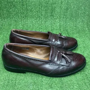 ALLEN EDMONDS Leather Bridgeton Loafer Tassel Kiltie Slip-on Burgundy 11 Shoes