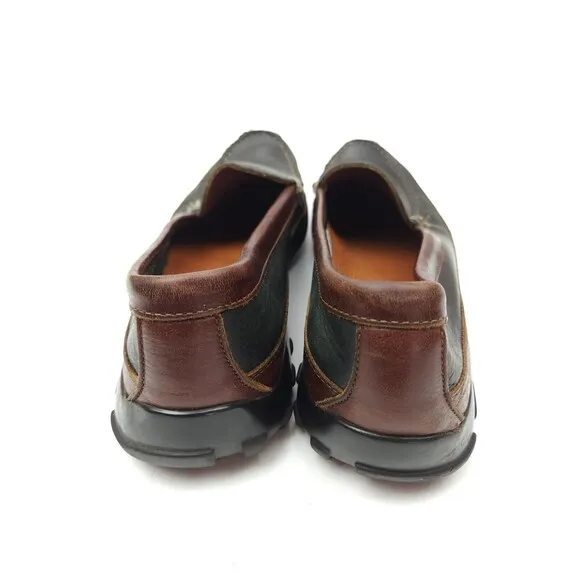 Allen Edmonds Men’s Boulder Black Brown Leather Slip On Loafers Shoes Size 11 B