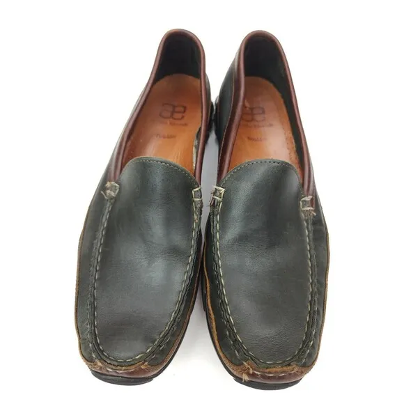 Allen Edmonds Men’s Boulder Black Brown Leather Slip On Loafers Shoes Size 11 B