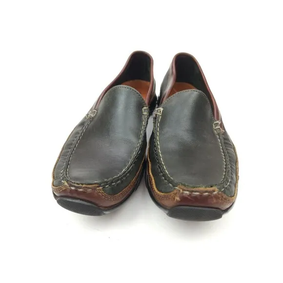 Allen Edmonds Men’s Boulder Black Brown Leather Slip On Loafers Shoes Size 11 B
