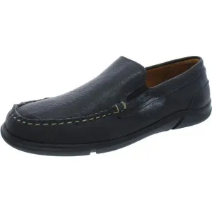 Allen Edmonds Mens Miles Venetn Black Faux Leather Slip-On Loafers Shoes New