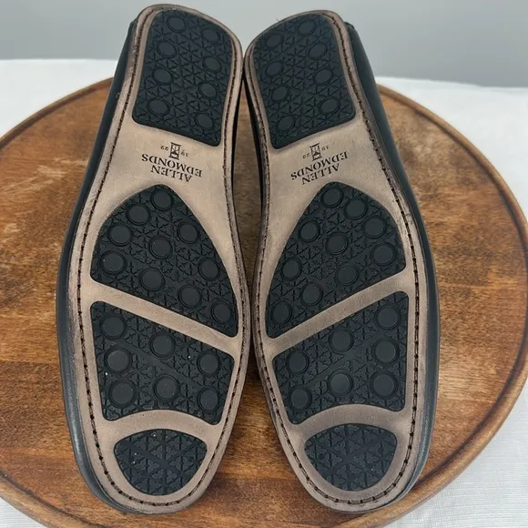 Allen Edmonds Shoes Mens 10 D Black Leather Super Sport Technogel Loafers