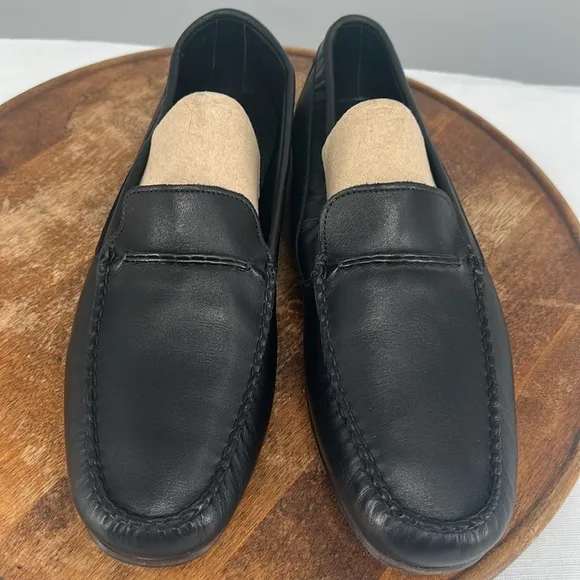 Allen Edmonds Shoes Mens 10 D Black Leather Super Sport Technogel Loafers