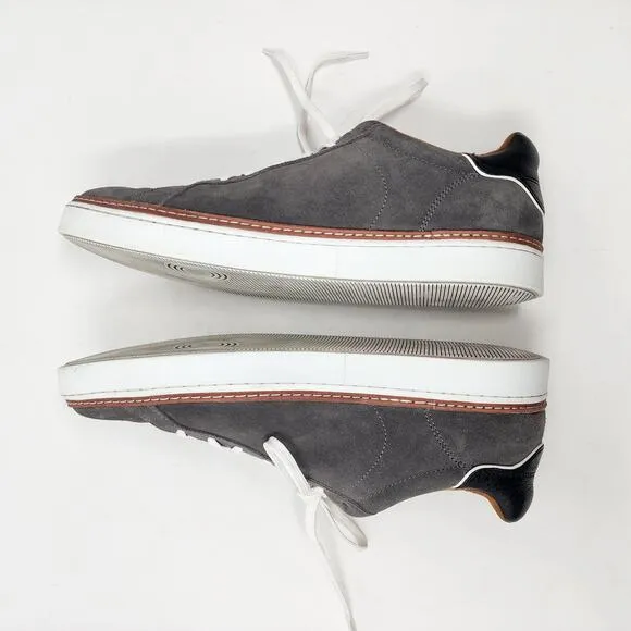 Allen Edmonds Sneakers Men 11.5 D Alpha Lace-Up Low Top Grey Suede SOLE Insoles