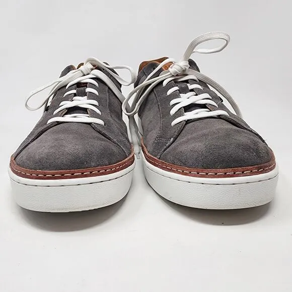 Allen Edmonds Sneakers Men 11.5 D Alpha Lace-Up Low Top Grey Suede SOLE Insoles