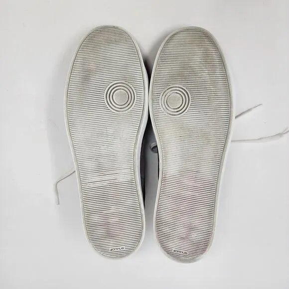 Allen Edmonds Sneakers Men 11.5 D Alpha Lace-Up Low Top Grey Suede SOLE Insoles