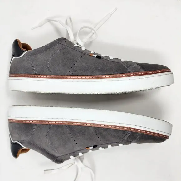 Allen Edmonds Sneakers Men 11.5 D Alpha Lace-Up Low Top Grey Suede SOLE Insoles