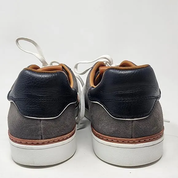 Allen Edmonds Sneakers Men 11.5 D Alpha Lace-Up Low Top Grey Suede SOLE Insoles