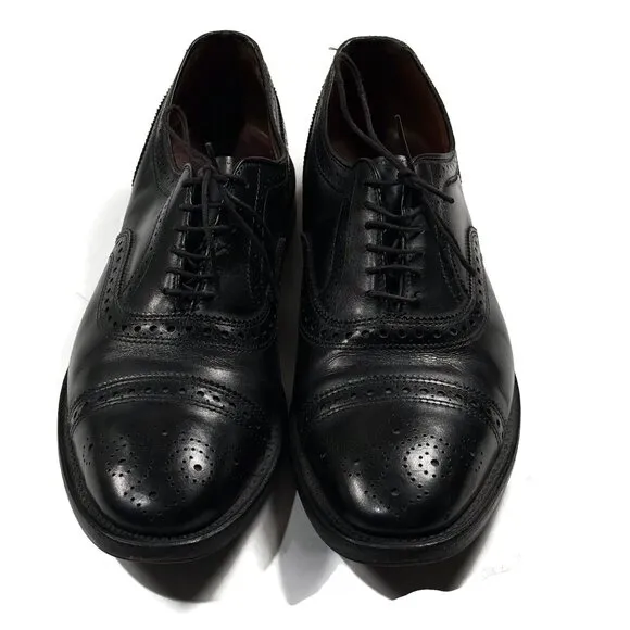 Allen Edmonds Strand Mens Shoes 9 D Black Leather Cap Toe Comfort Oxford Dress